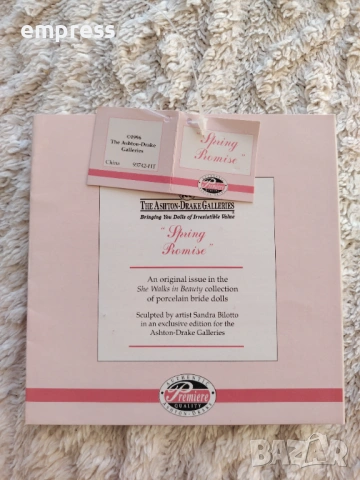 Порцеланова кукла Ashton-Drake , снимка 5 - Колекции - 54246517