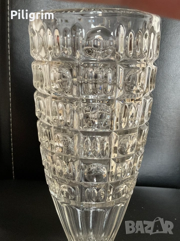 Стъклена ваза - винтидж модел от Cristal d'Arques Франция., снимка 2 - Вази - 55225225