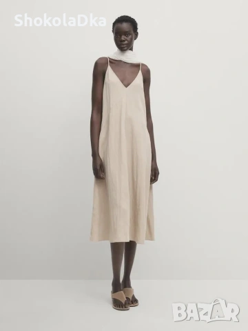 Рокля Massimo Dutti 100 % лен