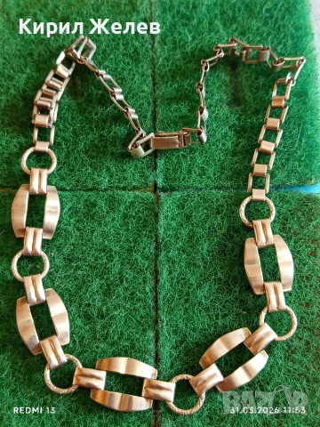 Масивно сребърно колие ръчна изработка винтидж стил 51816, снимка 6 - Колиета, медальони, синджири - 54037764