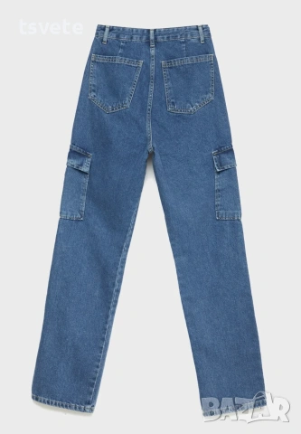 Дънки Stradivarius Straight leg , снимка 3 - Дънки - 54654224