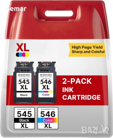 Касети с мастило PG-545 CL-546 за Canon Pixma (1 черна, 1 цветна)