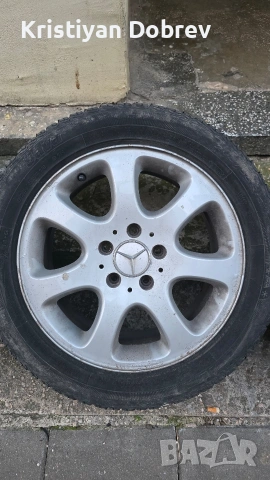 Оригинални джанти за Мерцедес/Mercedes 16" 5x112 - 6.5J ET32 с гуми (2 зимни + 2 летни), снимка 4 - Гуми и джанти - 55018192