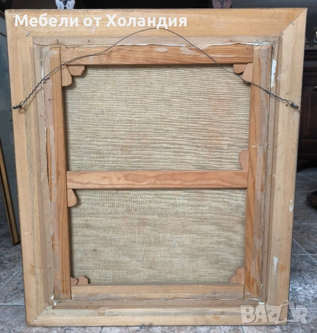Маслен натюрморт с дървена рамка, снимка 8 - Картини - 55280182