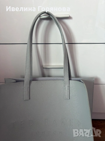 Оригинална чанта Ted Baker London Tote bag – светлосива , снимка 4 - Чанти - 54385440
