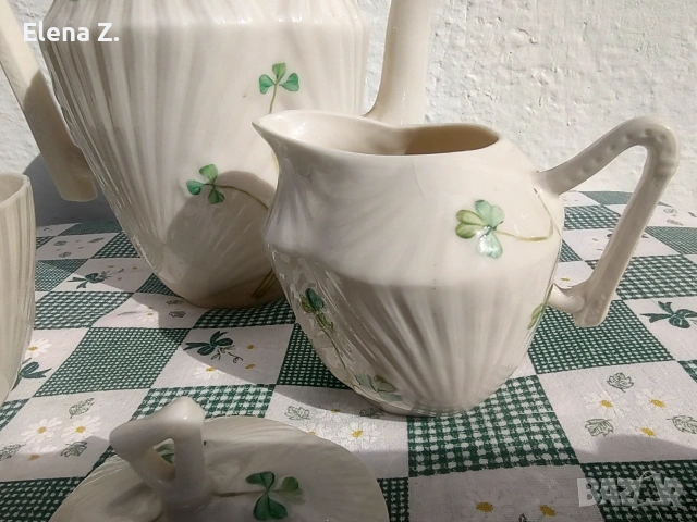 Комплект от 3 части Belleek Ирландия, снимка 4 - Сервизи - 55247797