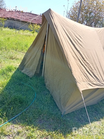 Стара руска военна палатка брезент иркуцк 5 местна, снимка 2 - Палатки - 54426973