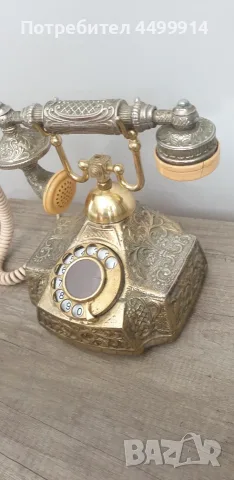 Стар месингов телефон, снимка 8 - Антикварни и старинни предмети - 55531473
