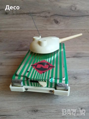 Стара ламаринена играчка USSR танк Norma., снимка 5 - Колекции - 55541250