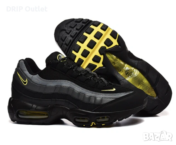 !НОВИ! Nike Air Max 95 Batman | Black/Grey/Yellow | + КУТИЯ, снимка 2 - Маратонки - 55283716