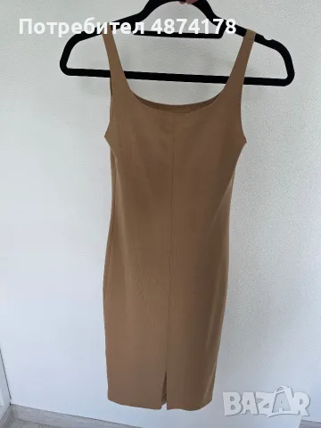 Рокля Zara в кафяво, снимка 2 - Рокли - 55465984