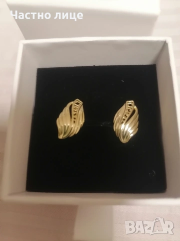 Нови! Позлатени дамски обеци , снимка 2 - Обеци - 53987385