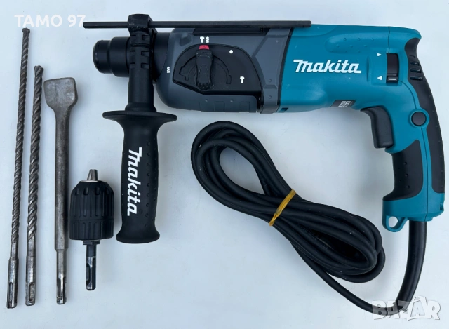 Makita HR2470 - Електрически перфоратор 780W 2.4J неразличим от нов!, снимка 3 - Перфоратори - 54670911
