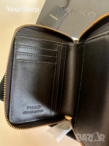 Чисто нов портфейл на PINKO в черен и розов цвят, снимка 6 - Портфейли, портмонета - 54714465