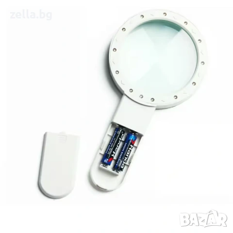 Професионална LED лупа 30X с леща 107 мм – 12 бели LED + UV светлина за електроника, бижутерия 10277, снимка 5 - Аксесоари и консумативи - 54662304