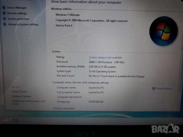 Acer Aspire One 722 P1VE6, снимка 5 - Лаптопи за дома - 54909740