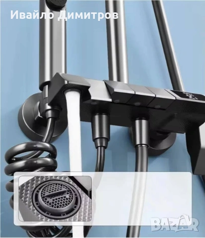 Душ комплект с цифров дисплей 4-в-1, снимка 7 - Душове - 54216647