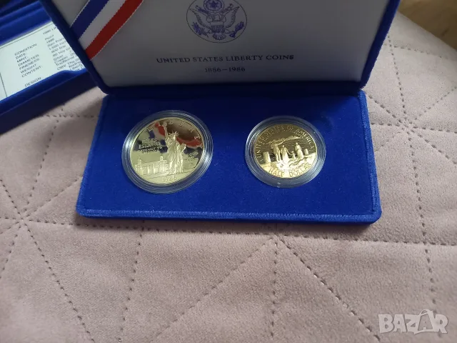 Комплект сребърни монети САЩ 1986 "Liberty Coins" Proof Set, снимка 3 - Нумизматика и бонистика - 55303955