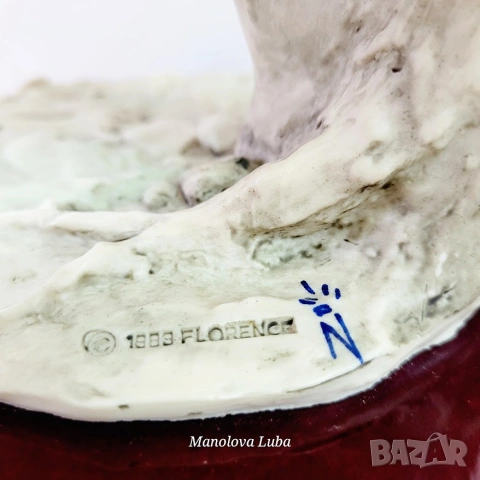 Голяма фигура Capodimonte подписана B. Merli., снимка 8 - Колекции - 55255791