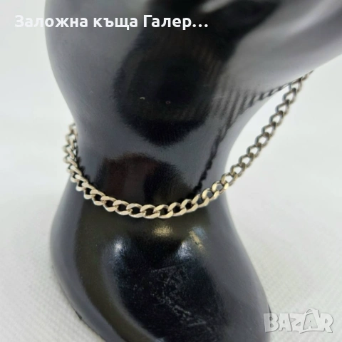 Сребърна гривна 925 тип "Панцер" – 4,93 г, снимка 4 - Гривни - 54214797