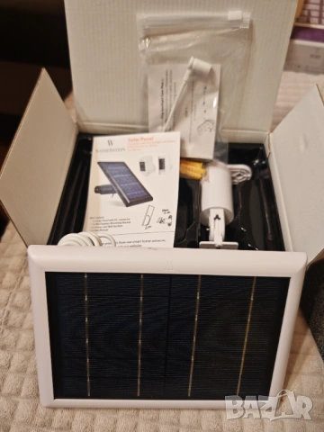 Wasserstein Solar Panel за Ring камери USB-C + стойка Соларен панел за външни камери, снимка 2 - Друга електроника - 54497050