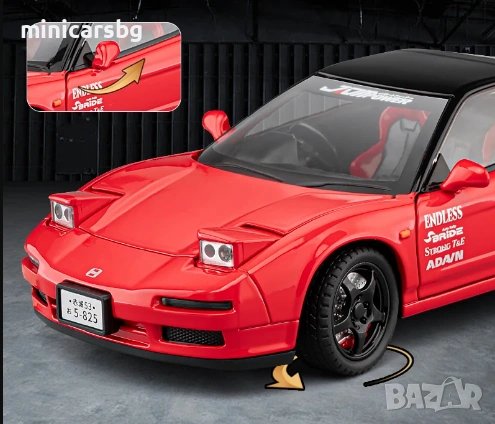Метални колички: Honda Acura NSX (NA1) 1:22, снимка 5 - Колекции - 54259993
