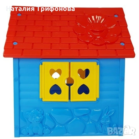 Детска градинска къщичка – Синя къща за игра на открито и закрито с отваряеми врати и прозорци, снимка 6 - Други - 55081827