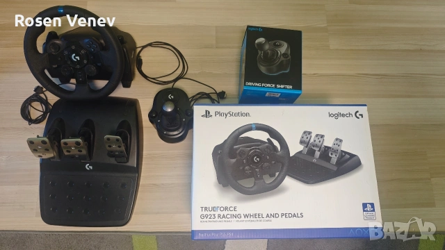 Logitech g923 + Logitech g shifter съвместим с PS/PC