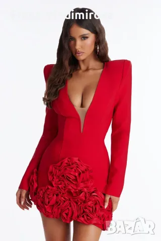 Оригинална Мини Рокля 3D апликация - бранд Fashion Nova