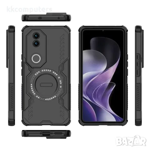 Калъф за vivo V50 5G – PC + TPU, Магнитен, Охлаждащ дизайн, Въздушни възглавници, 5 цвята, снимка 7 - Калъфи, кейсове - 55378492