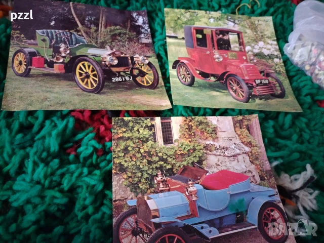 Пъзел "Retro Cars” Ravensburger 1971г. 3x126 части, снимка 6 - Пъзели - 53966776