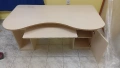 Голямо компютърно/офис бюро (150х80 см) с изтеглящ се плот и шкаф, снимка 3