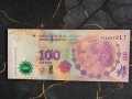 Банкнота - Аржентина - 100 песо UNC | 2012г., снимка 1