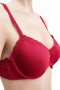 Hunkemöller сутиен 80C в бордо с дантела и мека подплата, снимка 2