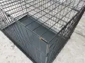 транспортна клетка метална сгъваема 92х58х62 за куче, стационар, снимка 3