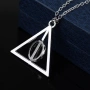 Колие с висулка Harry Potter Deathly Hallows (Даровете на Смъртта) – сребрист цвят 10070, снимка 5