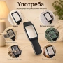 Увеличителна правоъгълна лупа лед осветление за четене голяма 4X USB, снимка 5
