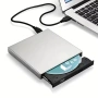 Външно CD DVD устройство USB 3.0 USB-C 2 в 1 записвачка за лаптоп и компютър, снимка 1