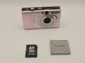Canon Ixus 80 IS 8mp дигитален фотоапарат камера digital photo camera pink с батерия и мемори карта, снимка 1