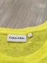 Calvin Klein 100% лен тениска в жълт цвят, снимка 5