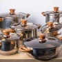 Комплект съдове за готвене от 12 части – Неръждаема стомана, равномерно нагряване и лесна поддръжка, снимка 4