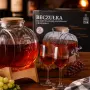 Стъклено буре 3 л с дървена поставка и кран, снимка 5