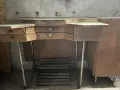 Старо часовникарско бюро (маса) с шкаф, снимка 5