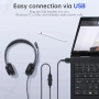 USB Слушалки с микрофон CM7006 – Noise Cancelling, за PC, Zoom, Teams, Skype и Call Center, снимка 3