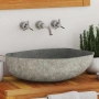 vidaXL Мивка от речен камък, овална(SKU:242668), снимка 2