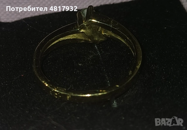 Златен пръстен, диаманти., снимка 4 - Пръстени - 54660358
