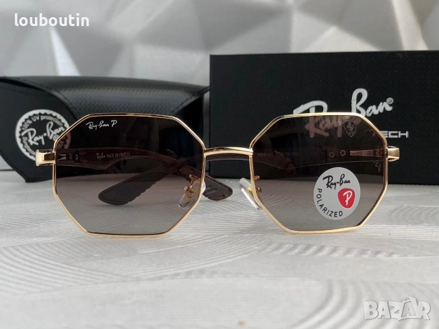 Ray Ban Ferrari 2 цвята мъжки слънчеви очила осмоъгълни с поляризация  дамски унисекс, снимка 9 - Слънчеви и диоптрични очила - 55149496