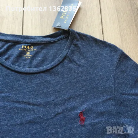 НОВА оригинална синя памучна тениска POLO RALPH LAUREN размер M от САЩ, снимка 2 - Тениски - 55376578