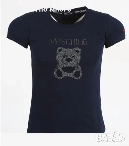 🎀Дамска Тениска с Камъчета Moschino, снимка 2 - Тениски - 54732894