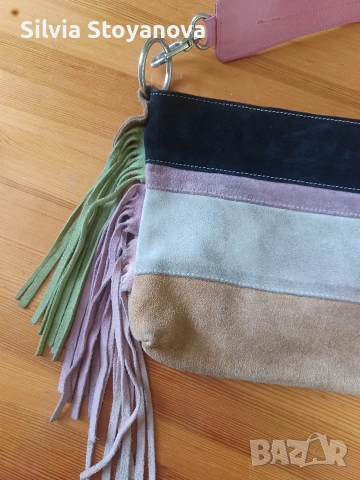 дамска велурена чанта Laura di Maggio, снимка 2 - Чанти - 54304701